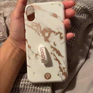 Rose gold loopy iPhone XR case